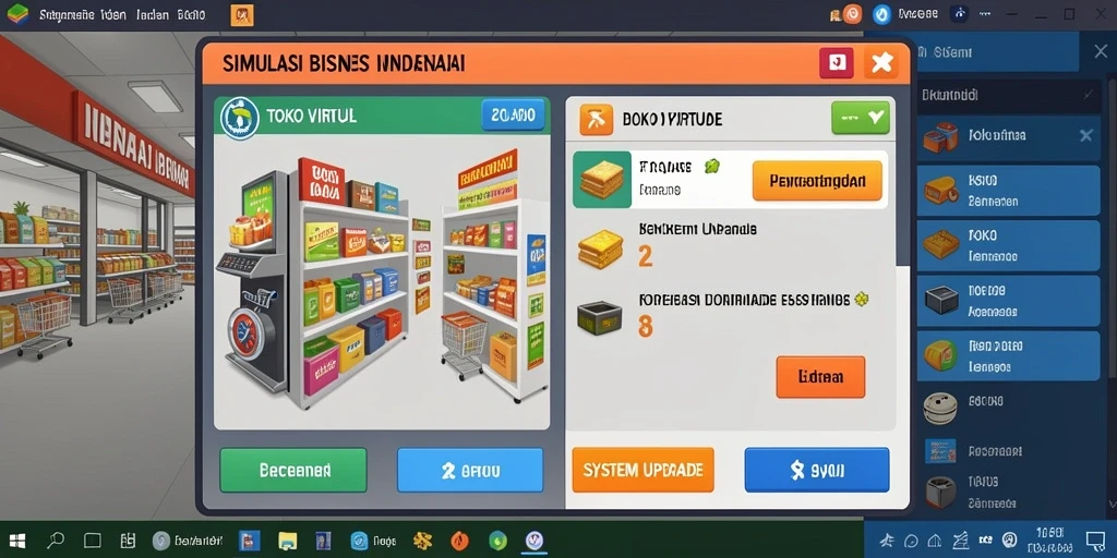Screenshot menunjukkan antarmuka permainan yang menarik.