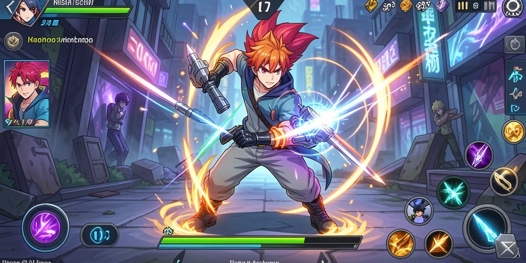 Gambar level pertama yang penuh warna.