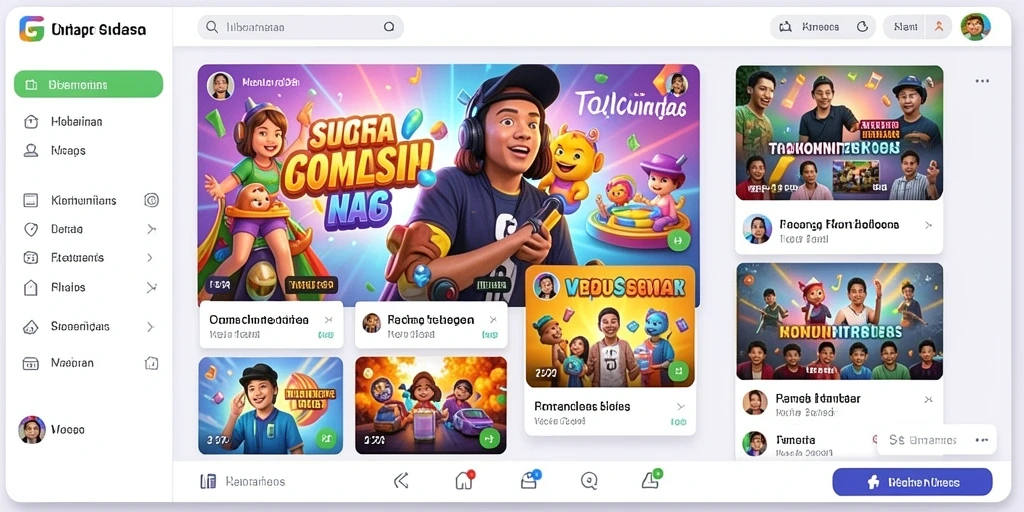 Screenshot menampilkan pemandangan permainan yang penuh warna.